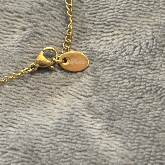 Pink Druzy Stone Necklace by Plunder - Picture 5 of 6